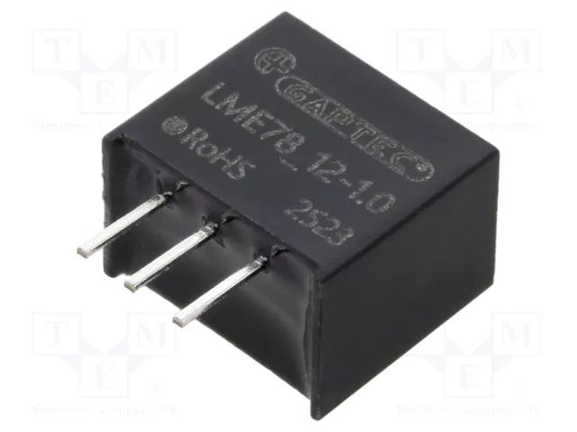 Converter: DC/DC; Uin: 8÷36VDC; Uout: -12/12VDC; Iout: -300mA÷1A GAPTEC Electronic LME78-12-1.0