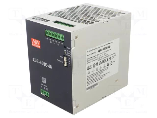 Power supply: switching; switching; 960W; 48VDC; 0÷20A; 180÷264VAC MEAN WELL XDR-960E-48