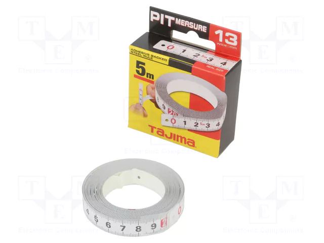 Ruler; L: 5m; Width: 13mm TAJIMA TJ-PIT-50C-EUR
