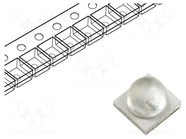 Power LED; 3535; royal blue; 120°; convex; lambertian; 2.8÷3.2VDC ProLight Opto PB2H-4MDE-HWFC