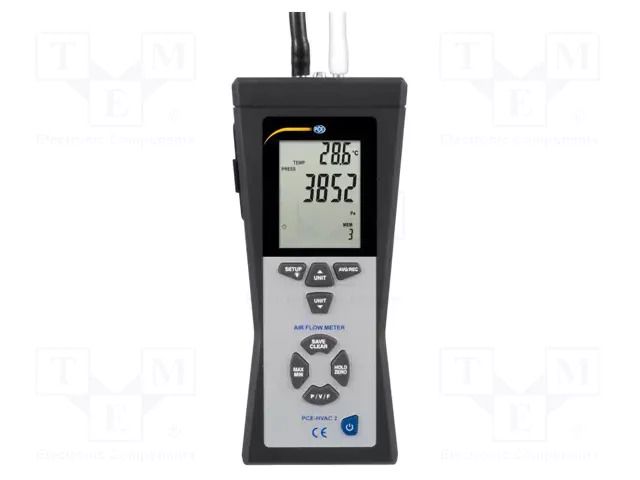 Manometer; Press.meas.range: 0÷50mbar; LCD 2,5"; ±0.3% PCE INSTRUMENTS PCE-HVAC2