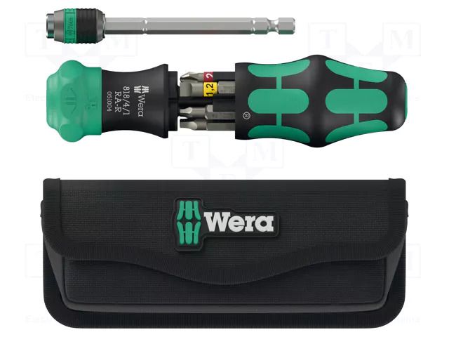 Kit: screwdriver; square,Phillips,slot; Kraftform Kompakt 26 WERA WERA.05051516001