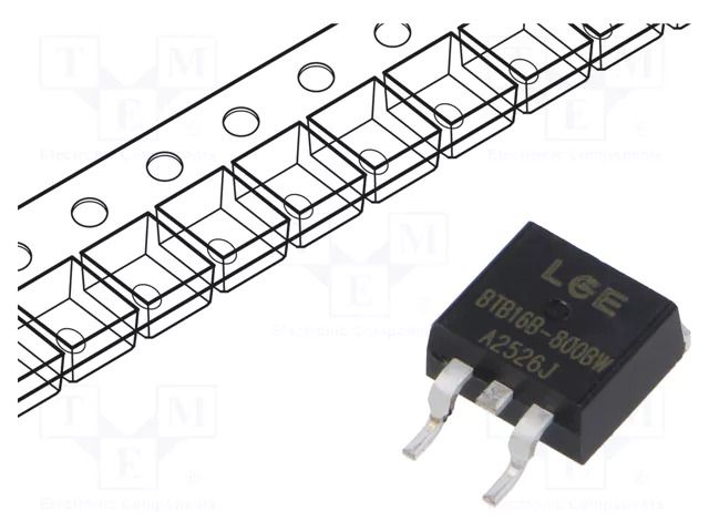 Triac; 800V; 16A; TO263; Igt: 50mA; Ufmax: 1.55V LUGUANG ELECTRONIC BTB16B-800BW-LGE