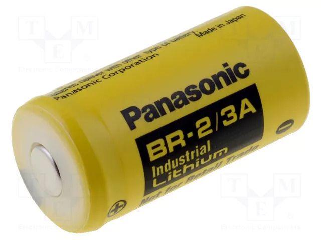 Battery: lithium; 2/3A,2/3R23; 3V; 1200mAh; non-rechargeable PANASONIC BR-2/3A