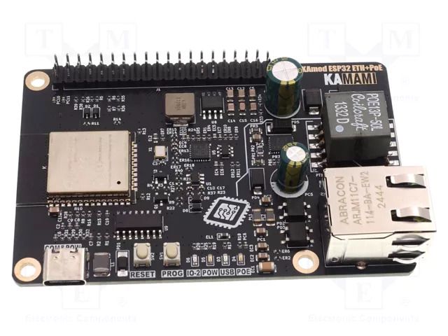 Dev.kit: Ethernet; prototype board; ethernet 100/10M KAMAMI KAMODESP32ETH+POE