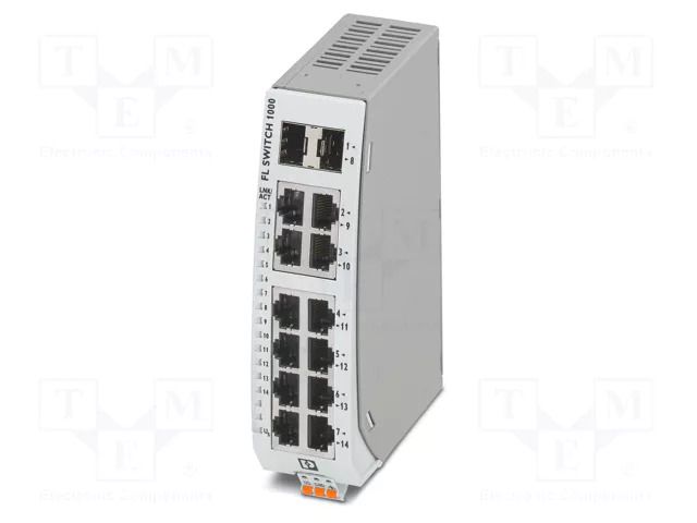 Switch Ethernet; unmanaged; Number of ports: 14; 9÷32VDC; IP30 PHOENIX CONTACT 1249598
