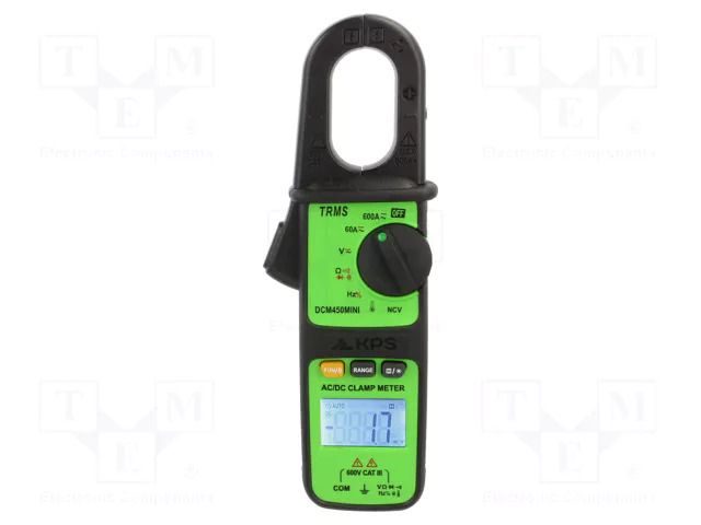 Meter: multifunction; digital,pincers type; LCD; (6000) KPS KPS-DCM450MINI
