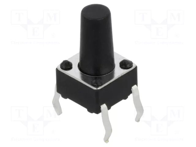 Microswitch TACT; SPST; Pos: 2; 0.05A/12VDC; THT; 1.57N; 6x6x3.5mm CONNFLY TACT4101-115160-A