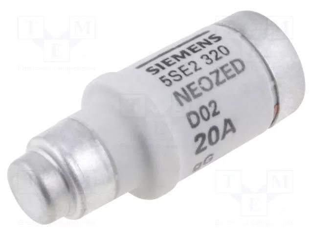 Fuse: fuse; 20A; 400VAC; gG; industrial; D02; NEOZED SIEMENS 5SE2320