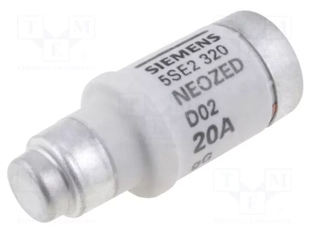 Fuse: fuse; 20A; 400VAC; gG; industrial; D02; NEOZED SIEMENS 5SE2320