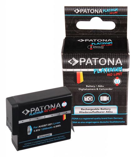 PATONA Platinum Battery f. GoPro Hero 8 AHDBT-801 Hero 7 AHDBT-701 Hero 6 Hero 5 AHDBT-501, PATONA 1332 4055655217873