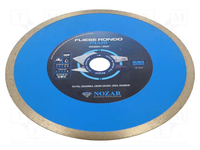 Cutting diamond wheel; Ø: 230mm; Holder: assembly hole; 25.4mm NOZAR DIAMANTWERKZEUGE NOZAR-PL6700262