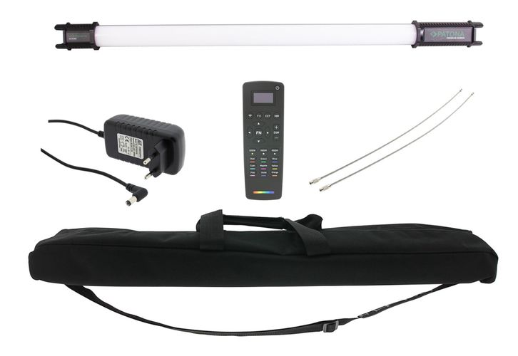 PATONA Premium LED Dynamic 43 RC60 Tube photo/video light with 272 LED 56cm incl. carrying bag, PATONA 4287 4055655232401
