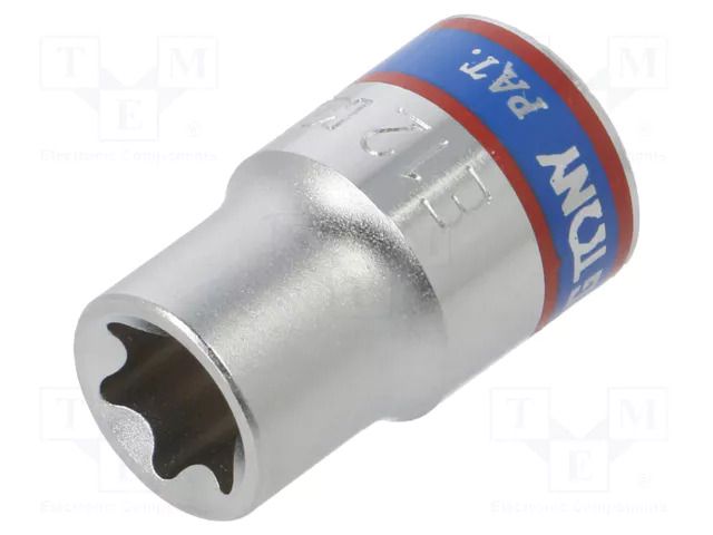 Socket; socket spanner,Torx®; E12; 3/8"; 28mm; short KING TONY KT-337512M