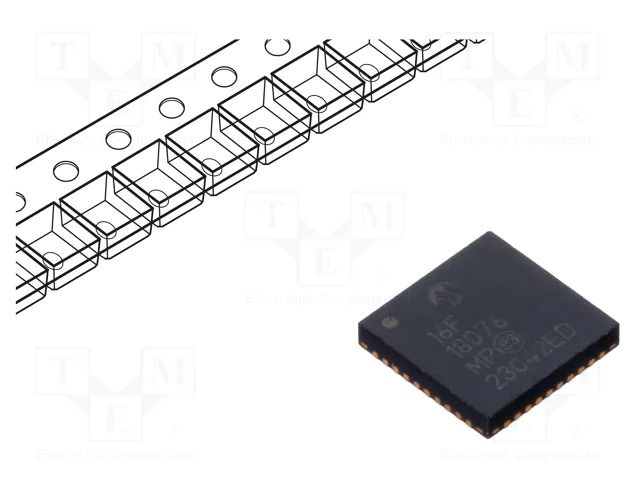 IC: PIC microcontroller; 28kB; ADC,DAC,EUSART,I2C / SPI; SMD MICROCHIP TECHNOLOGY PIC16F18076-I/MP