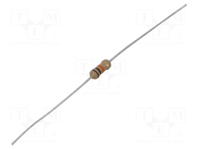 Resistor: carbon film; THT; 10kΩ; 250mW; ±5%; 250V; Ø0.54x28mm ROYALOHM CFR0W4J0103A50