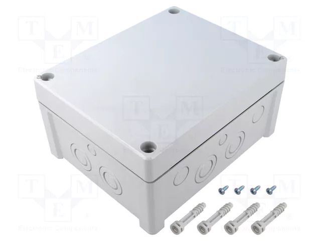 Enclosure: junction box; X: 163mm; Y: 201mm; Z: 98mm; wall mount; ABS FIBOX TAM201610