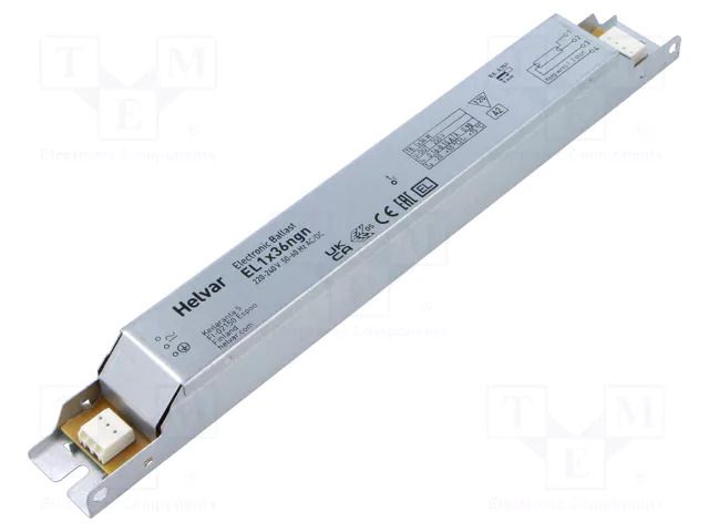 Electronic ballast; 220÷240VAC; 24A; HF; 36W; 280x30x28mm; EL-ngn HELVAR 4333001