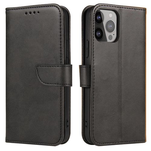 Magnet Case for Huawei Mate 50 Pro cover with flip wallet stand black, Hurtel 5907769351396 5907769351396