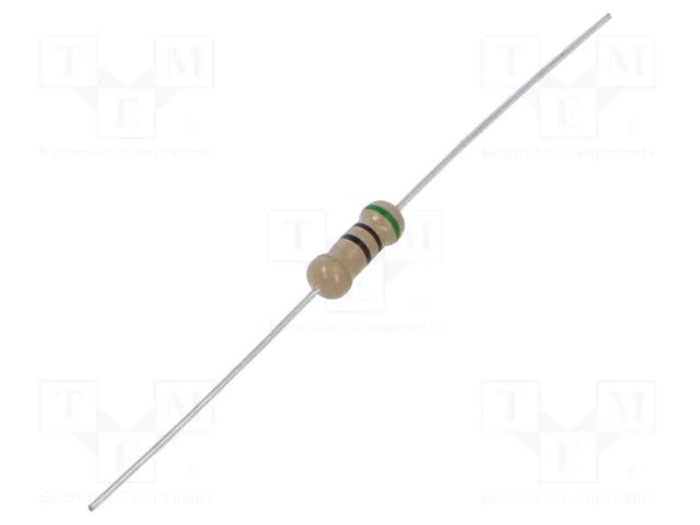 Resistor: carbon film; THT; 50Ω; 500mW; ±5%; Ø0.54x28mm; Ø3.5x10mm ROYALOHM CFR0W2J0500A10