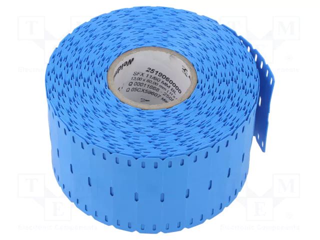 Label; polyurethane; blue; -40÷90°C; cable ties; UL94HB; reel WEIDMÜLLER WM-2519060000