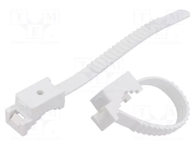 Cable strap clip; L: 120mm; 50pcs; -15÷80°C; StrapLock; Body: white TIE10 TTSL32W