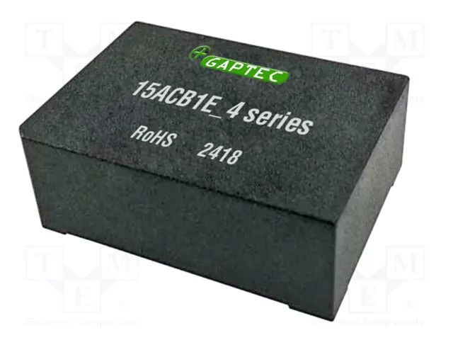 Converter: AC/DC; 10W; Uin: 85÷265VAC,120÷380VDC; Uout: 3.3VDC GAPTEC Electronic 15ACB1E-03S4