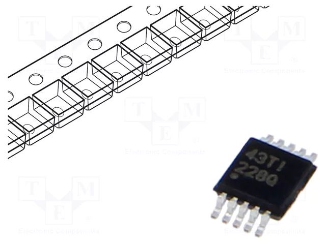 IC: instrumentation amplifier; VSSOP10; Features: 20bit ADC TEXAS INSTRUMENTS INA228AQDGSRQ1