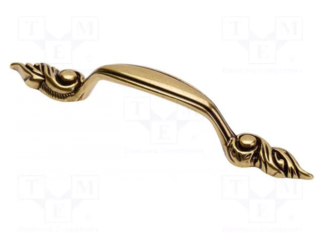 Holder; ZnAL; antique brushed brass; H: 25.5mm; L: 160mm; W: 20mm GTV Poland GTV-UZ-AREZO-96-04