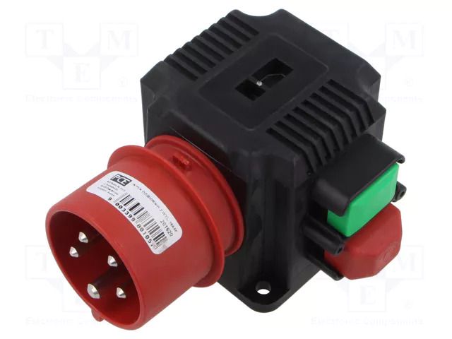 Connector: AC supply 3-phase; socket; male; 16A; 400VAC; IEC 60309 PCE 201620