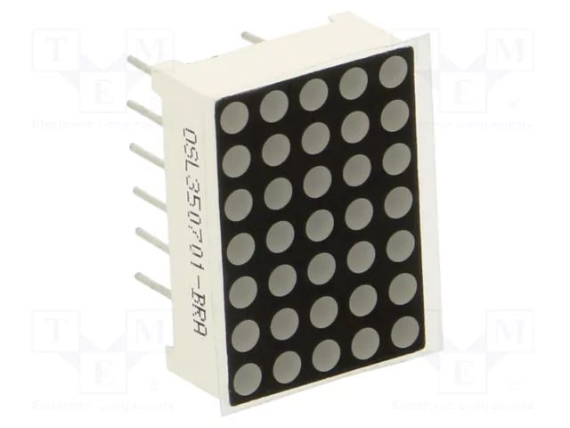 Display: LED; matrix; 5x7; red; 100mcd; anode; 12.7x17.8x6.3mm OPTOSUPPLY OSL350701-BRA