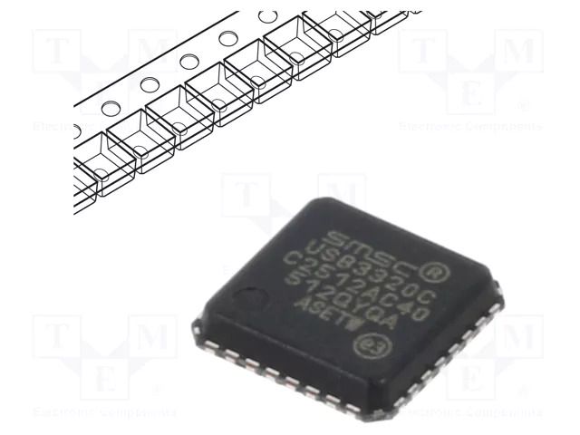 IC: interface; ULPI,USB 2.0 HS OTG; transceiver; Hi-Speed; VQFN32 MICROCHIP TECHNOLOGY USB3320C-EZK