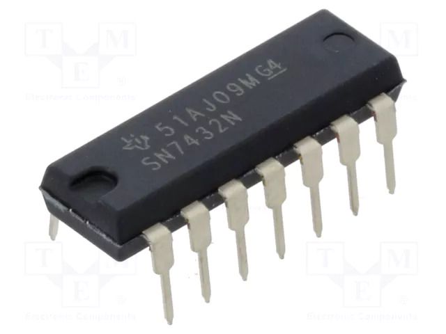 IC: digital; logic gate; OR; THT; DIP14; 4.75÷5.25VDC TEXAS INSTRUMENTS SN7432N