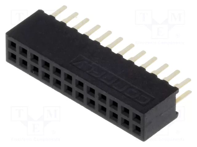 Connector: pin strips; socket; female; PIN: 24; THT; straight; 1A CONNFLY DS1065-03-2X12S8BV