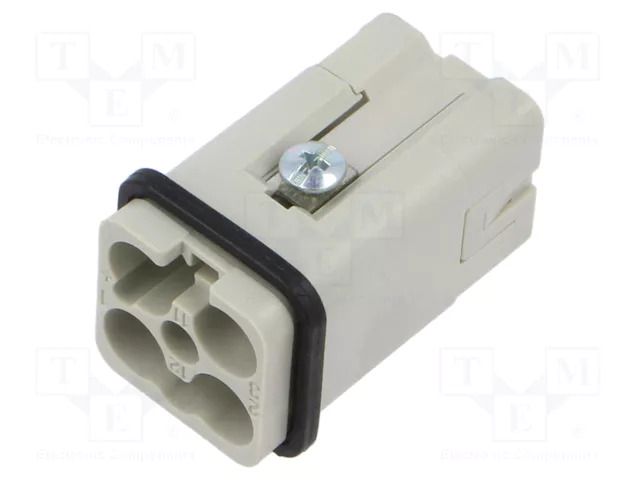 Connector: HDC; contact insert; male; CQ; PIN: 3; 40A; 600V; 3+PE ILME CQ4M03/2