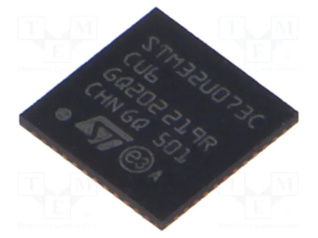 IC: STM32 ARM microcontroller; 56MHz; UFQFPN48; 1.71÷3.6VDC STMicroelectronics STM32U073CCU6