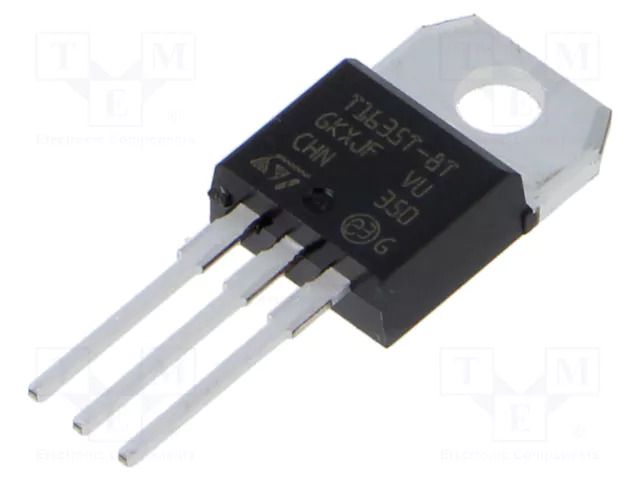 Triac; 800V; 16A; TO220AB; Igt: 35mA; Ifsm: 126A STMicroelectronics T1635T-8T