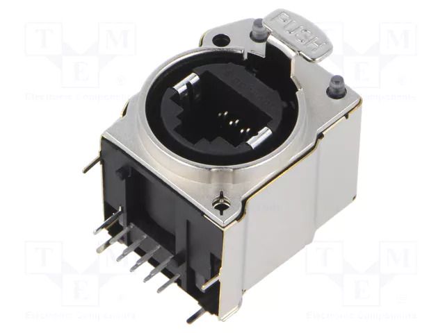 Connector: RJ45; socket; Cat: 6; EMI; 8p8c; THT; 19.8x19.8mm AMPHENOL RJX8FB6HLPEB