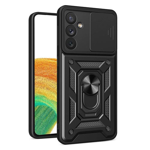 Hybrid Armor Camshield case for Samsung Galaxy A34 5G armored case with camera cover black, Hurtel 5907769352553 5907769352553