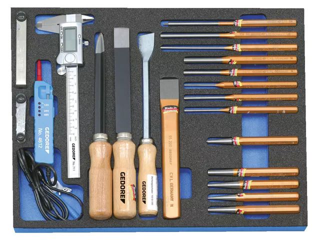 Kit: general purpose; Kit: cold chisels,calliper,with striker GEDORE GEDORE-2016338