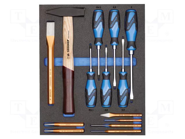 Tools set: screwdrivers; Kit: chisel,hammer,screwdrivers GEDORE GEDORE-2957221