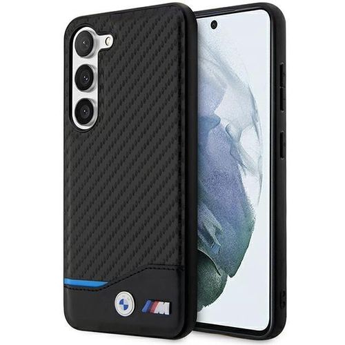 BMW Leather Carbon case for Samsung Galaxy S23+ - black, BMW 3666339114589 3666339114589