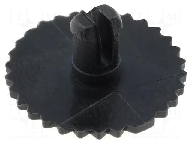 Knob; thumbwheel; black; Ø16mm; for mounting potentiometers ACP CA14GB