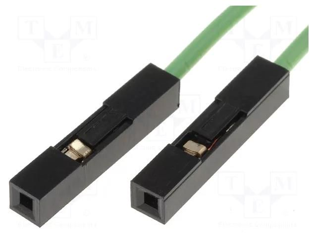 Connection cable; PIN: 1; green; 10pcs; 250mm KAMAMI CAB/AG