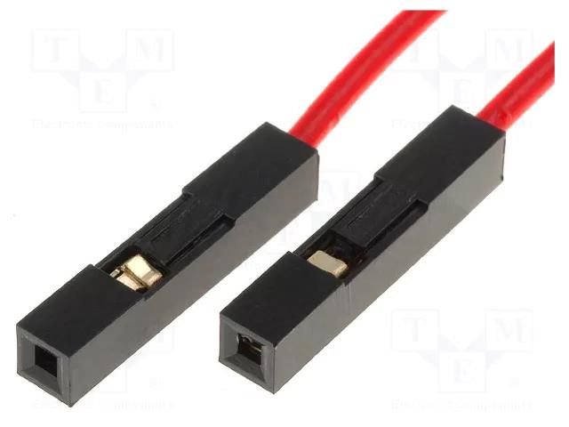 Connection cable; PIN: 1; red; 10pcs; 250mm KAMAMI CAB/AR