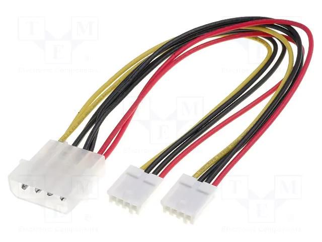 Splitter; mini Molex female x2,Molex male; 0.2m BQ CABLE CAB-DC2