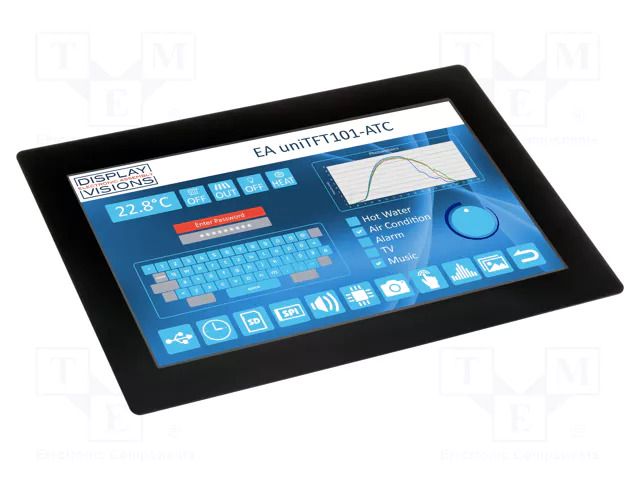 Display: TFT; 10.1"; 1280x800; Illumin: LED; Dim: 260x185x17.1mm DISPLAY VISIONS EAUNITFT101-ATC
