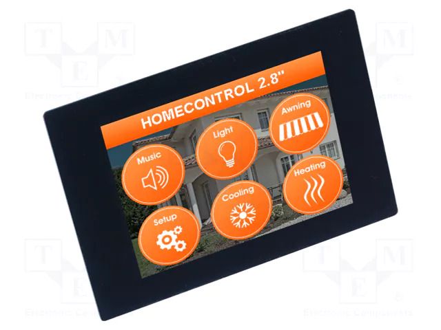 Display: TFT; 2.8"; 320x240; Illumin: LED; Dim: 84x58x12mm; 780cd/m2 DISPLAY VISIONS EAUNITFTS028-ATC
