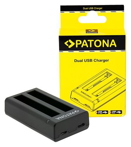 PATONA dual charger for Insta360 X4 CINSBBMA incl. USB-C cable, PATONA 1423 4055655248501