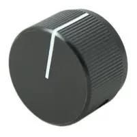 KNOB, AL, 23.8MM, BLACK, 6.4MM KB00023
